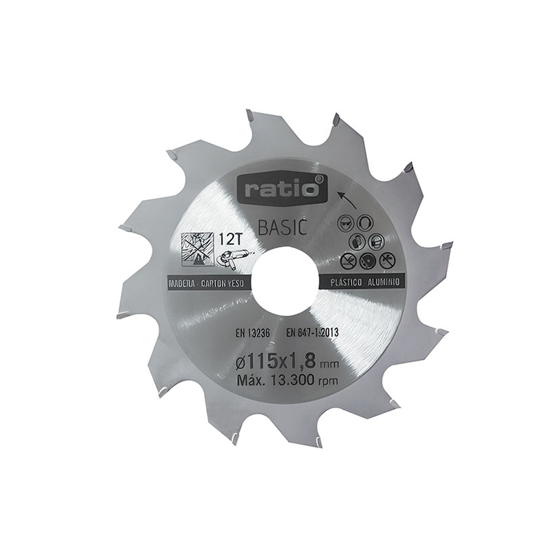 DISCO CORTE MADERA/MULTIM. RATIO BASIC 115